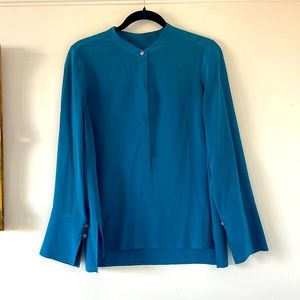 J.Crew silk tunic in teal